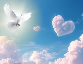 Canva Image - Christian Haiku - Love and Dove as symbol of Holy Spirit