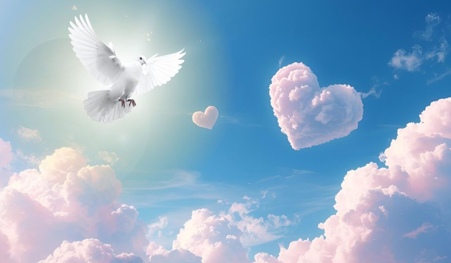 Canva Image - Christian Haiku - Love and Dove as symbol of Holy Spirit